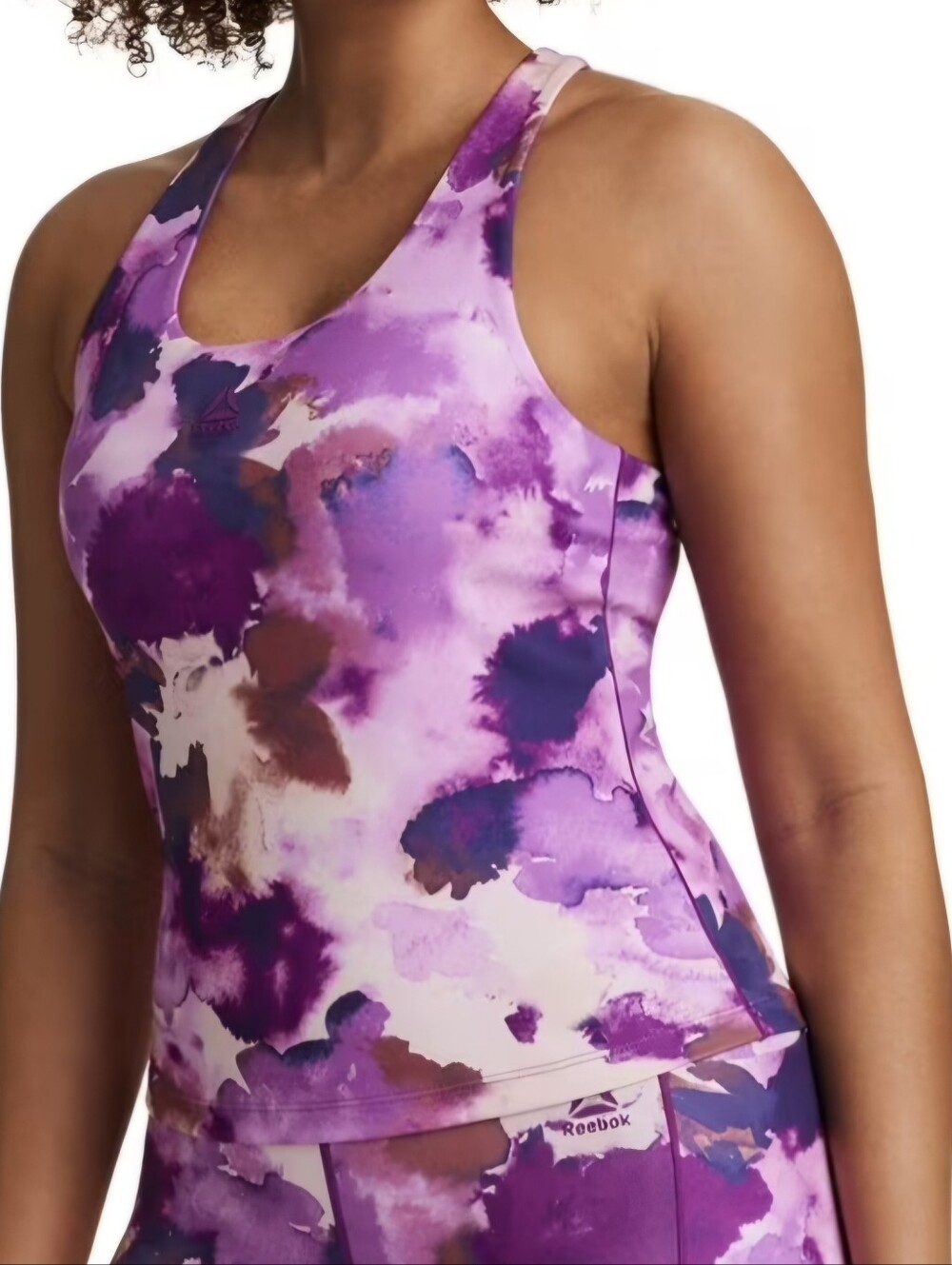 Reebok Women's Purple Tie-Dye Scoop Neck Racerback Tank Size XXL. new